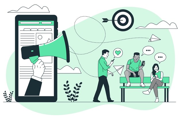 Free vector brand communication concept illustration