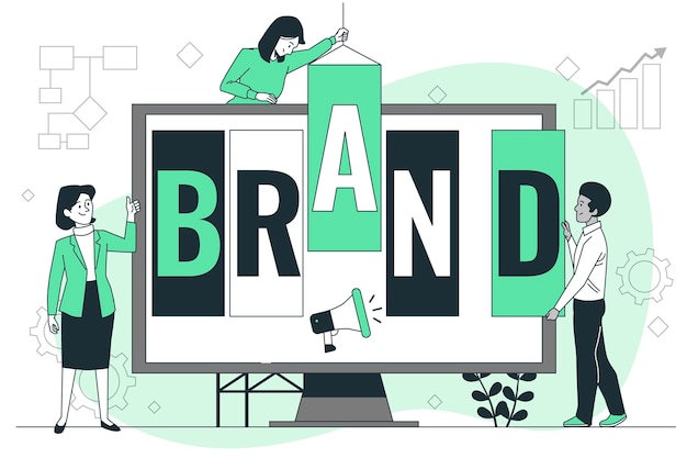 Free vector brand creation concept illustration