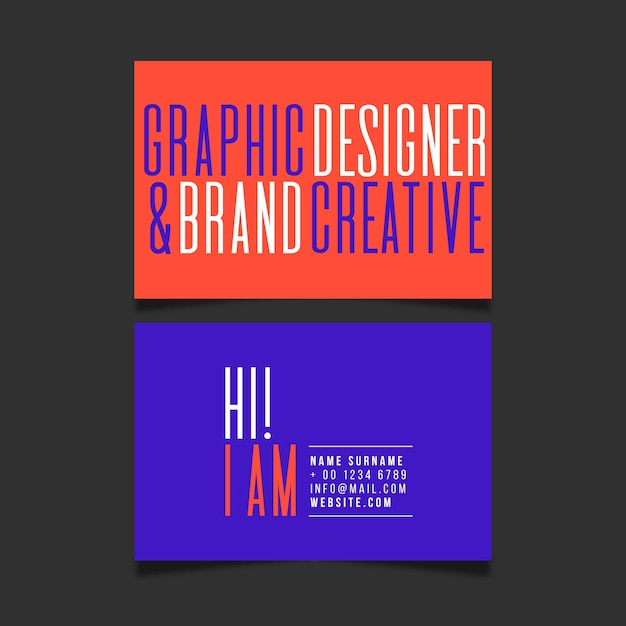 Free vector brand creative business card template