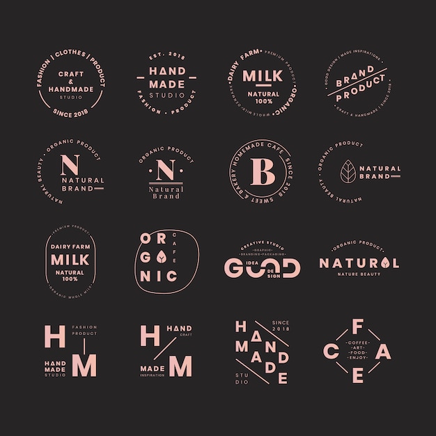 Free Vector | Brand logo sets