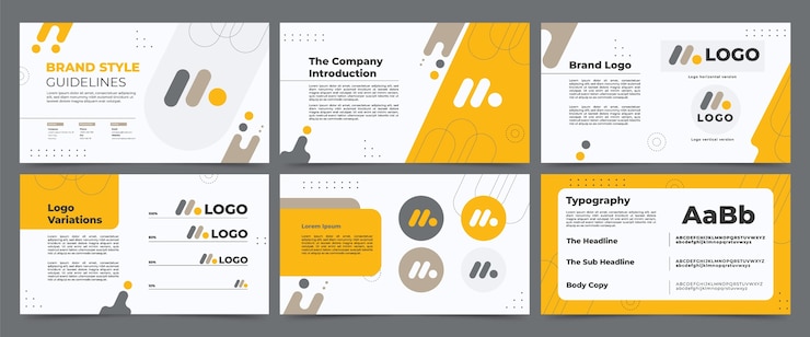 Free Vector brand manual template design
