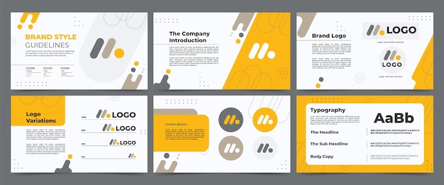 Free vector brand manual template design