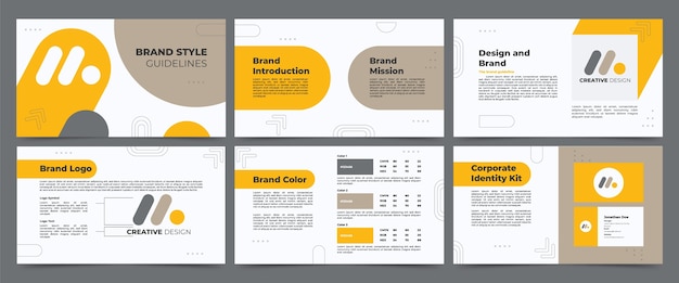 Free vector brand manual template design