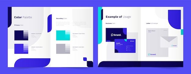 Free vector brand manual template design