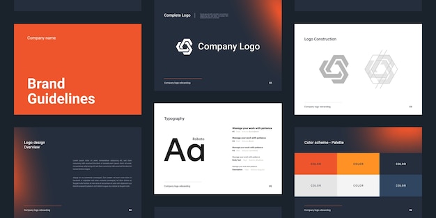 Brand manual template design