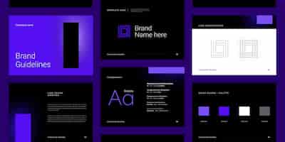 Free vector brand manual template design