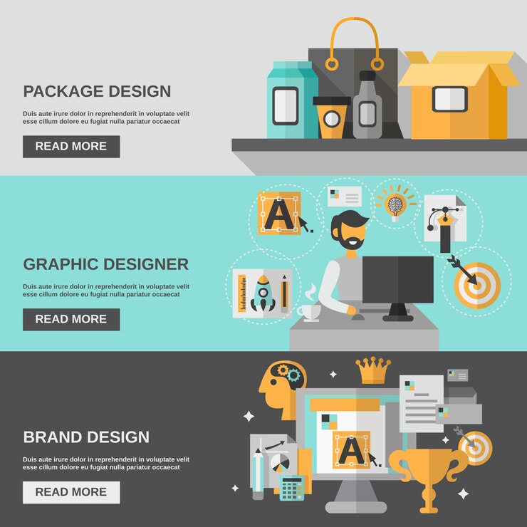 Free Vector branding banner set