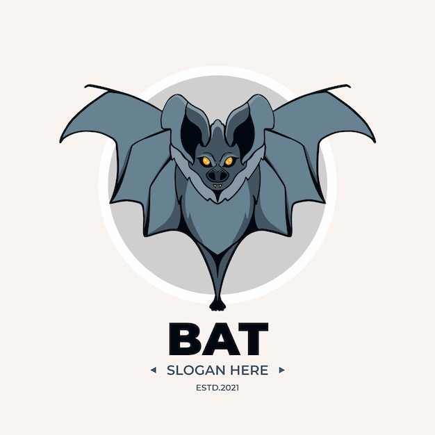 Free Vector branding bat logo template
