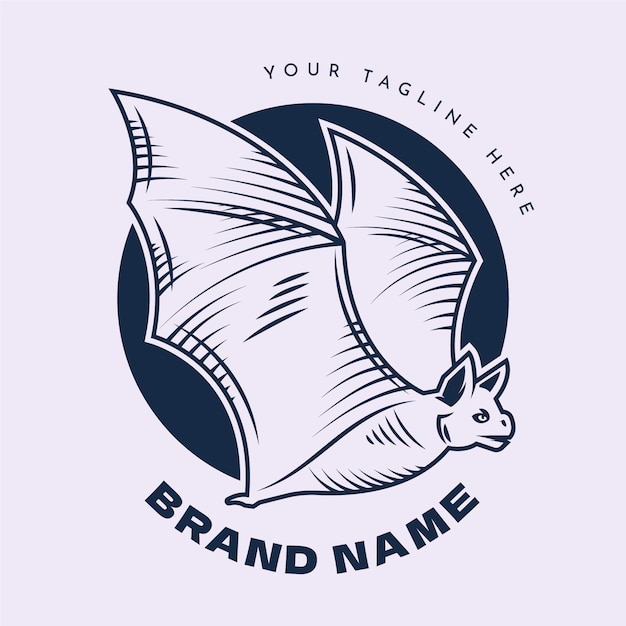 Free Vector branding bat logo template