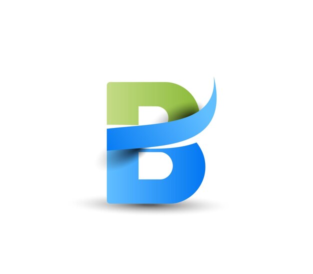 브랜딩 아이덴티티 기업 B 로고 벡터 디자인 템플릿