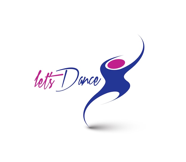 Branding identity corporate dance logo disegno vettoriale