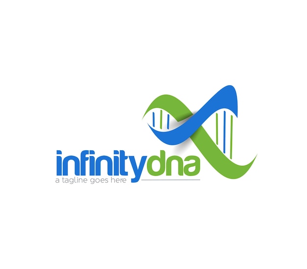 Фирменный стиль Корпоративный бесконечный дизайн векторного логотипа ДНК
