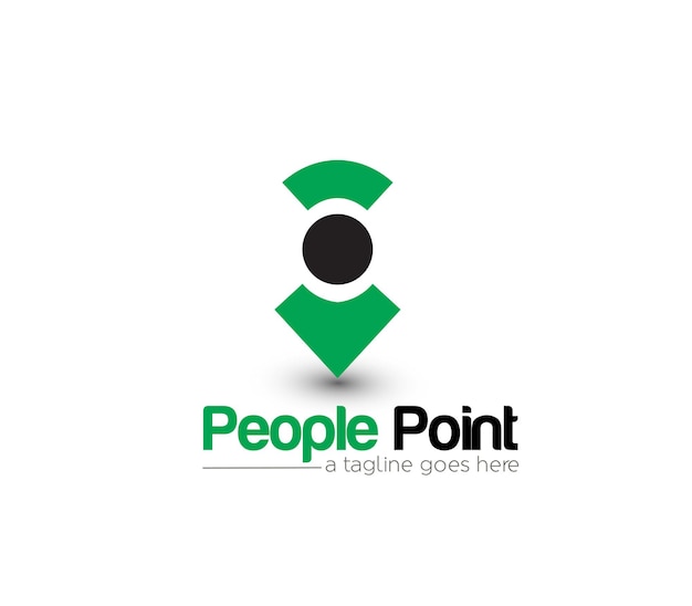 Branding Identity Corporate people point logo vector design template