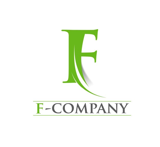 Фирменный стиль корпоративного векторного логотипа буква F дизайн