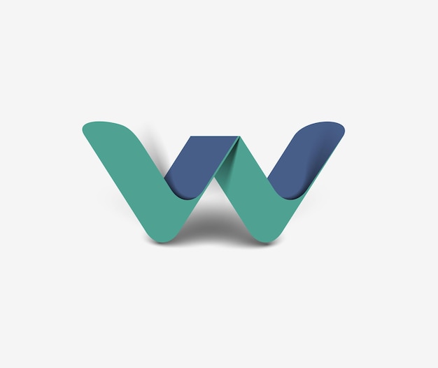 Фирменный стиль корпоративный векторный логотип буква W дизайн