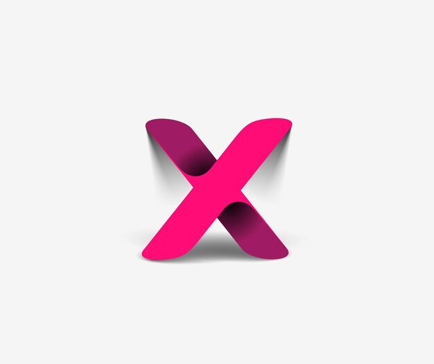 ブランディングアイデンティティコーポレートベクターロゴ文字Xデザイン