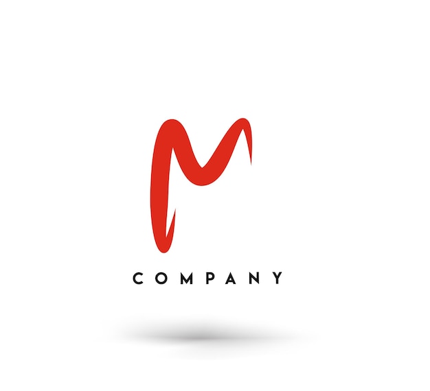 Брендинг фирменный векторный логотип M дизайн.