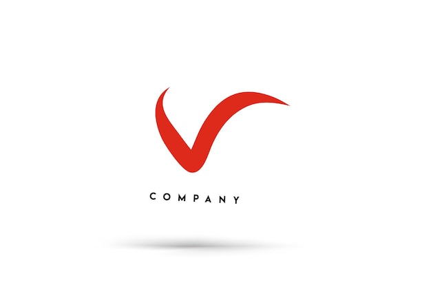 Vettore gratuito branding identity corporate vector logo v design.