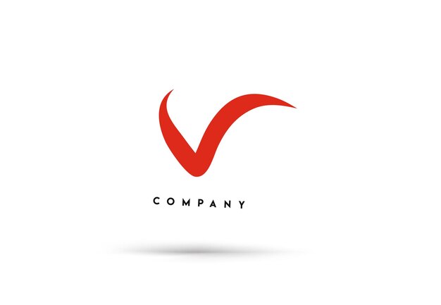 Branding Identity Corporate Vector Logo V Design.