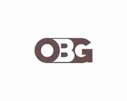 Free vector branding identity corporate vector obg logo design.