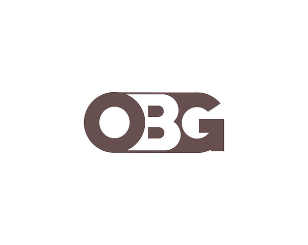 브랜딩 아이덴티티 기업 벡터 OBG 로고 디자인.