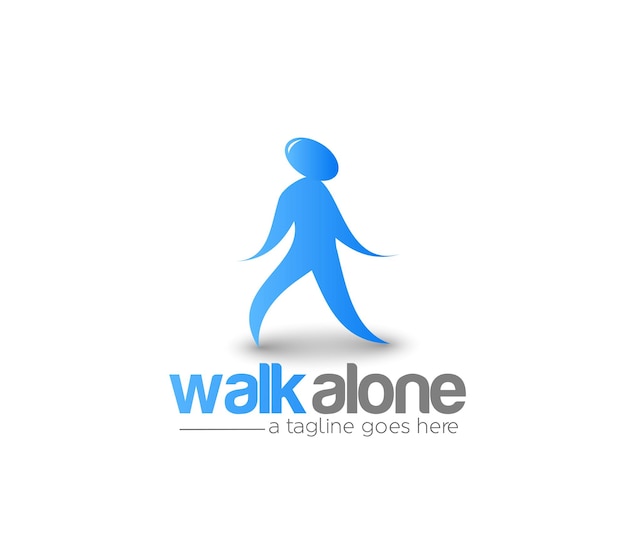 Branding Identity Corporate Walk alone vector logo design