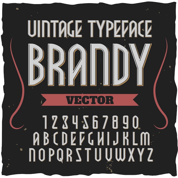 Brandy square alphabet font