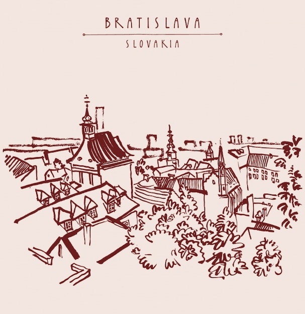 Free vector bratislava background design