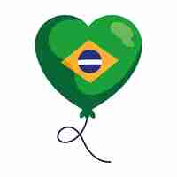 無料ベクター ハートの形をしたブラジル風船