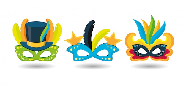 Brazil carnival festival masks