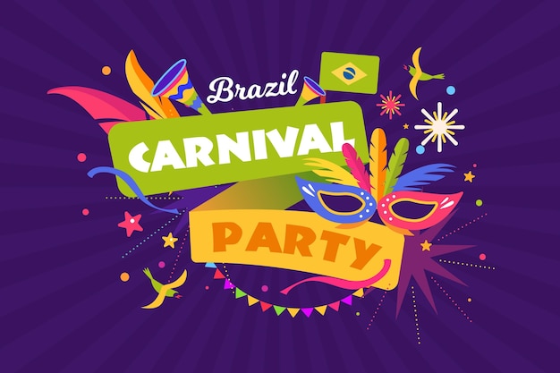 Brazil carnival festival template