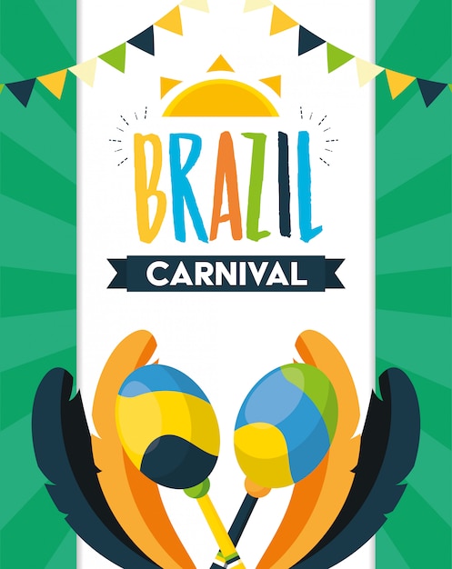 Free vector brazil carnival festival