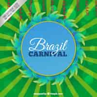 Free vector brazil carnival green background