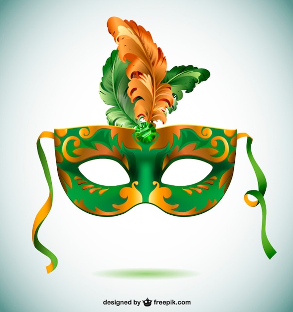 Free vector brazil carnival mask party time