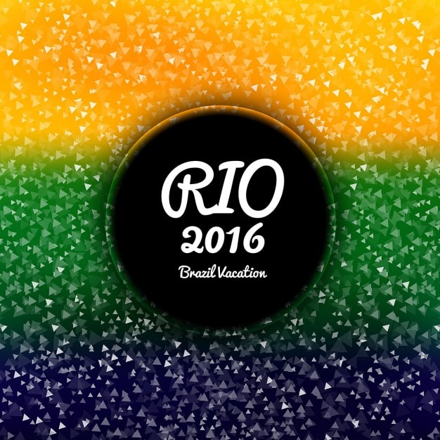 Free Vector brazil colors background with little triangles 