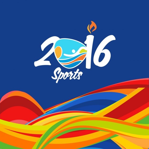 Free vector brazil wavy modern sports background