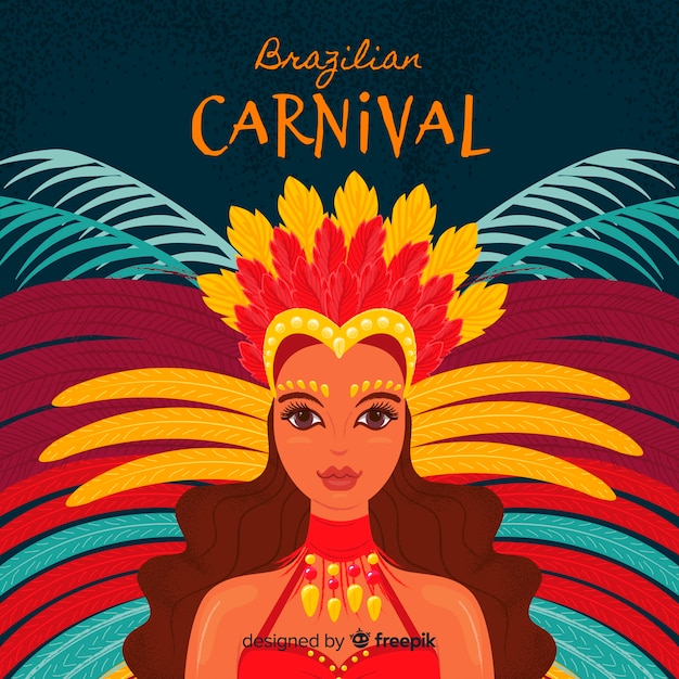 Free vector brazilian carnival background