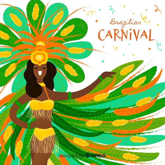 Free vector brazilian carnival background