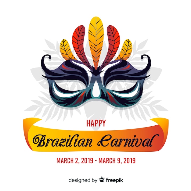 Vettore gratuito sfondo di carnevale brasiliano