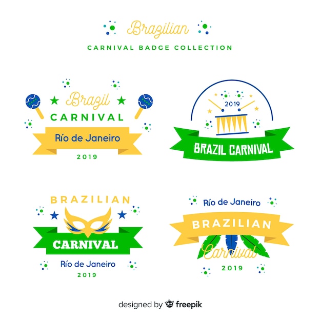 Коллекция бразильских карнавальных значков