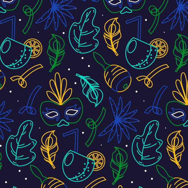 Brazilian carnival celebration pattern