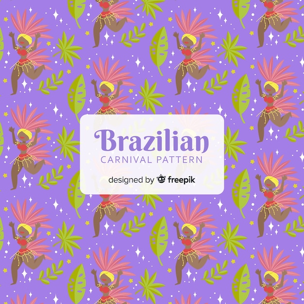 Free vector brazilian carnival dancer pattern