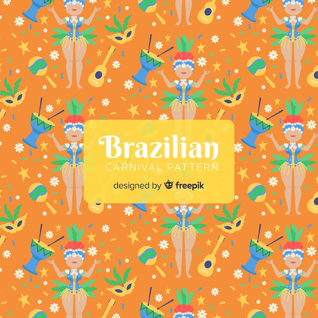 Brazilian carnival dancer pattern