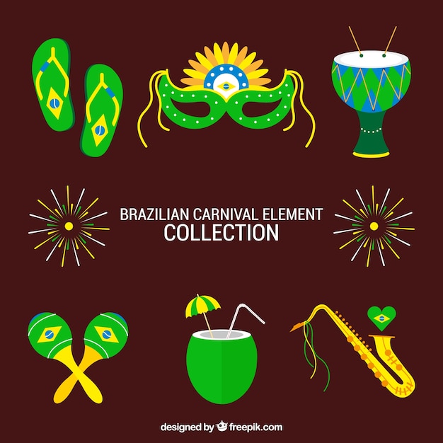 Brazilian carnival element collection