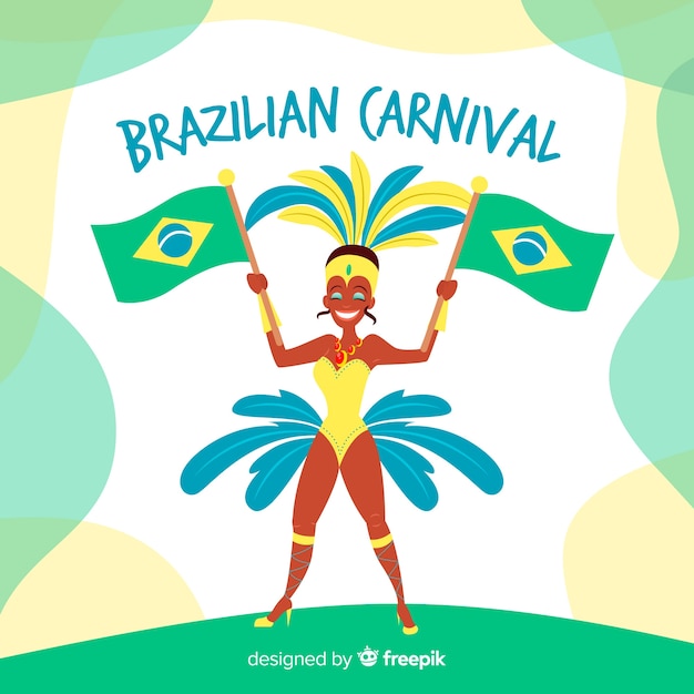 Collezione di elementi di carnevale brasiliano