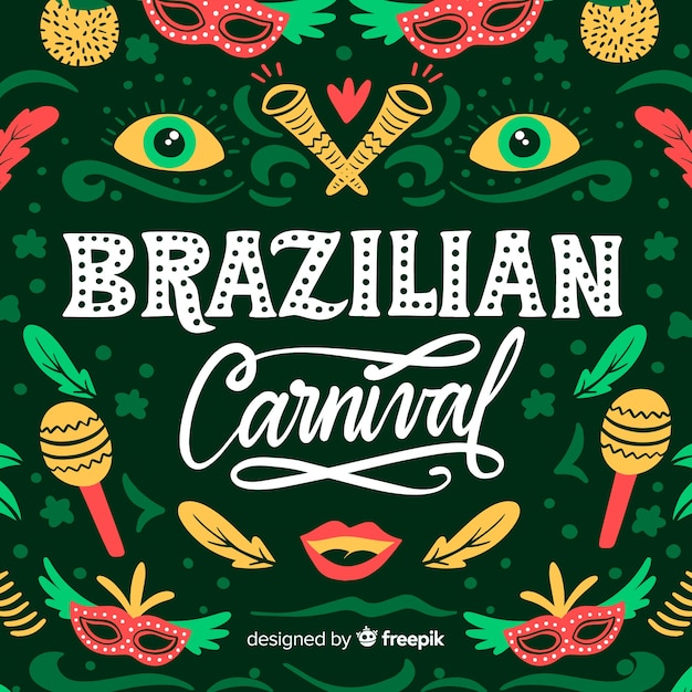 Free vector brazilian carnival element collection