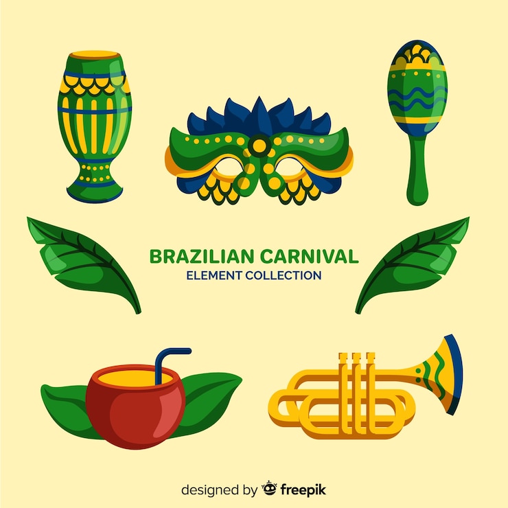 Free Vector brazilian carnival elements