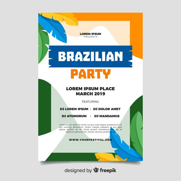 Brazilian carnival flyer