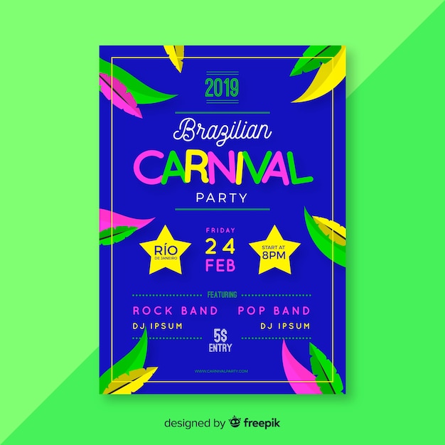 Brazilian carnival flyer