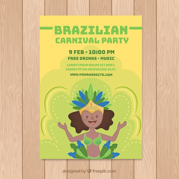 Brazilian carnival party poster